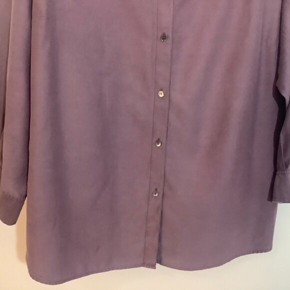 J.Jill Tunic Top Eggplant Color 4 X Long Sleeve - Picture 4 of 10